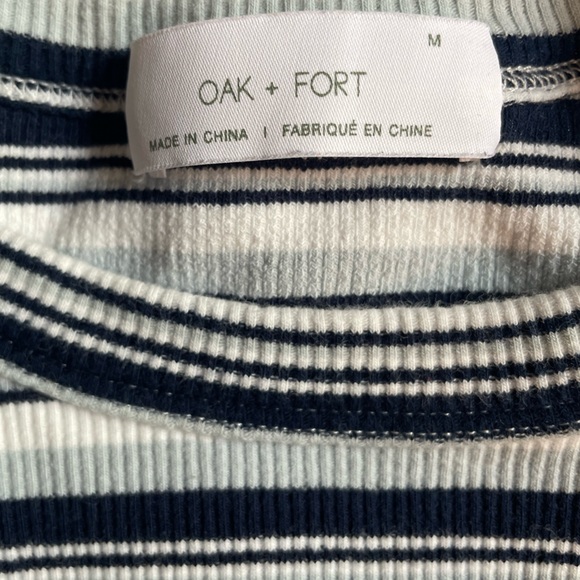 OAK+FORT Striped Ribbed Tee - Picture 4 of 4